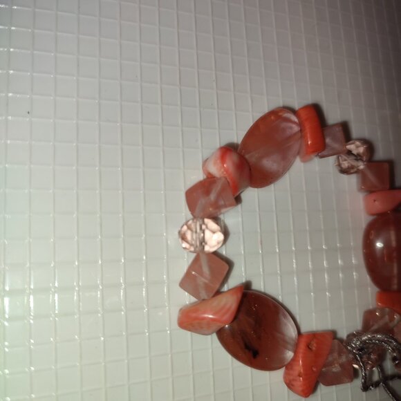 Pink Stones Bracelet Small Hand Wrist Beads Handmade Handcrafted Girls - Picture 2 of 5